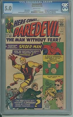 Daredevil 1 CGC 50 VGFN OffWhite Pages Origin 1st Appearance Marvel 1964