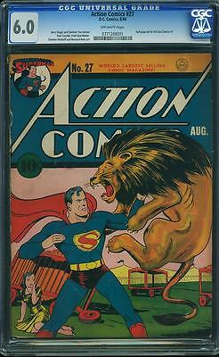 ACTION COMICS 27 CGC 60 OWP SUPERMAN 1 COMIC BATMAN JUSTICE LEAGUE TEEN TITANS