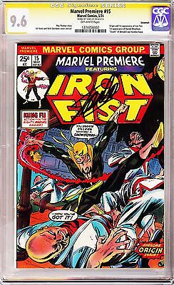 MARVEL PREMIERE 15 1ST IRON FIST CGC 96 SS Signed Stan Lee SAVANAH PEDIGREE