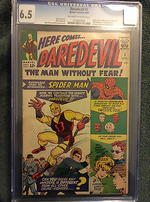 Daredevil 1 1964 CGC 65 OWW pages  Origin and 1st appearance  Fine