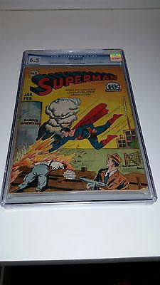 Superman 8 JanFeb 1941 DC CGC 65 Unrestored Only 106 graded SUPER RARE