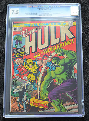 INCREDIBLE HULK 181 1974  CGC 75 1st Appearance of Wolverine HOLY GRAIL