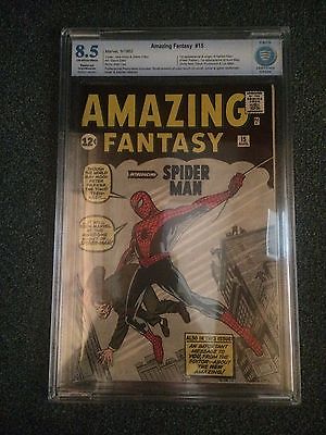 Amazing Fantasy 15 Vol 1 CBCS 85 Like CGC Very High Grade 1st App SpiderMan