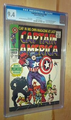 CAPTAIN AMERICA 100 CGC 94 WHITE PAGES NM  1ST ISSUE NEW SERIES