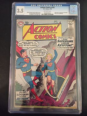 Action Comics 252 CGC 35 OW Pages First Supergirl