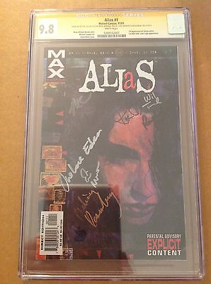 CGC SS 98 Alias 1 Jessica Jones cast signed Ritter Colter Taylor Moss  5 more