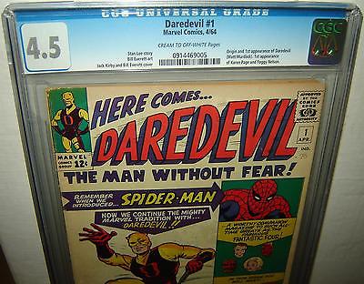 Daredevil 1 CGC 45 COW p Origin1st app Daredevil 1964 Kirby c04230