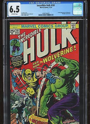 Incredible Hulk 181 CGC 65 FN  Marvel 1974  1st Full App Wolverine