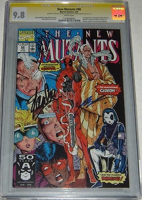 New Mutants 98 Deadpool 3x Signed by Stan Lee Liefeld Fabian Nicieza CGC 98 SS