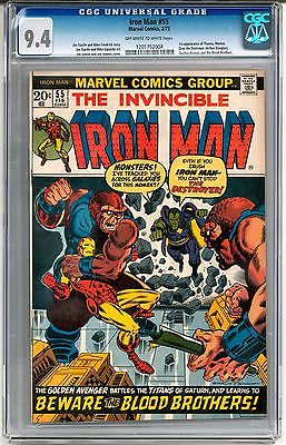 Iron Man 55 CGC 94 OWW 1st Appearance of Thanos Guardians of the Galaxy 