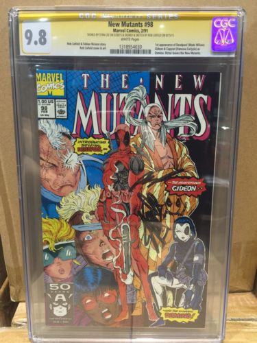 NEW MUTANTS 98 CGC SS 98 SIGNED BY STAN LEE  ROB LIEFELD WITH SKETCH REMARK