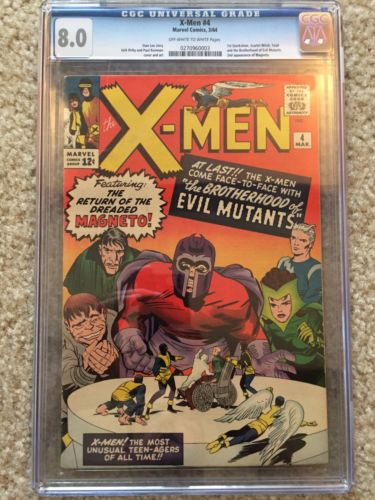 The XMen 4CGC 80 OWW1st Quicksilver Scarlet Witch  Brotherhood