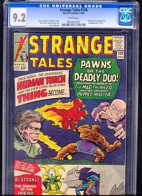   Strange Tales  126 CGC 92  Nov  1964 White pgs  1st Clea Dormammu  key book