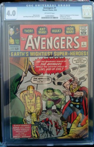 AVENGERS 1 1963 AYERSLEEKIRBY CGC 40 OFF WHITE PAGES KEY BOOK 