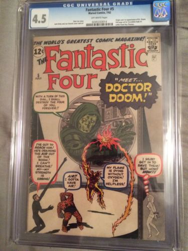 Fantastic Four 5 1st App Of Doctor Doom CGC 45 Unrestored NR Fantastic 4