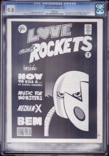 LOVE AND ROCKETS 1 CGC 98  1981 BW INDEPENDENT FIRST PRINTING  WHITE