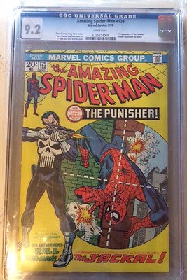 AMAZING SPIDERMAN 129from 1974NM 92 CGC graded copy1st PUNISHER story