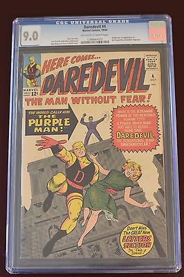 Daredevil 4 1964 CGC 90 First Killgrave Purple Man Netflix Jessica Jones