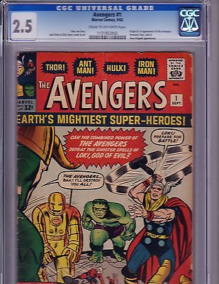 Avengers 1     CGC 25    Orgin and First App of the Avengers   1963