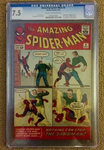 Amazing Spiderman 4  1963  1st appearance of Sandman  CGC 75  NO RESERVE