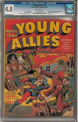 Young Allies 1 CGC 45 OW Origin  1st Appearance of Young Allies Hitler