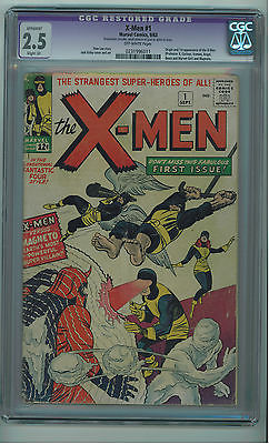 XMEN 1 CGC 25 APPARENT 1ST XMEN KIRBY ART OFFWHITE PAGES SILVER AGE