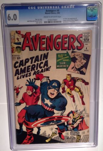 Avengers 4 CGC 60 Captain America Comic Book