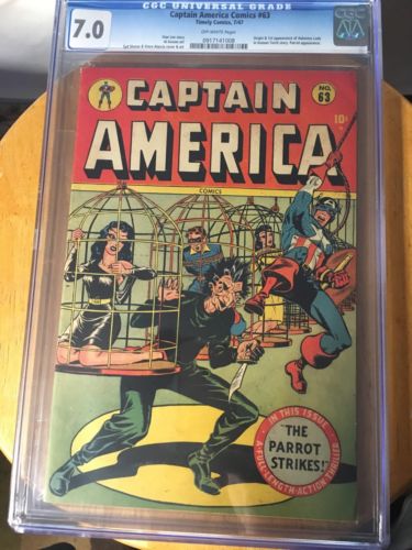 Captain America 63 CGC 70 1st App Of Asbestos Lady