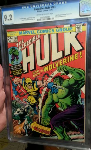 Incredible Hulk 181 CGC 92 OWW Pages Key 1st full appearance of Wolverine