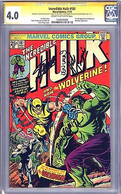 The Incredible Hulk  181 CGC SS Signed Lee Romita Trimpe Wein 1st Wolverine