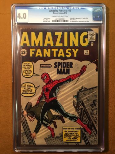 Amazing Fantasy 15 Marvel 1962 CGC 40 VG 1st App SpiderMan