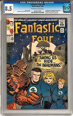 Fantastic Four 45 CGC 85 OWW 1st Inhumans Agents of Shield