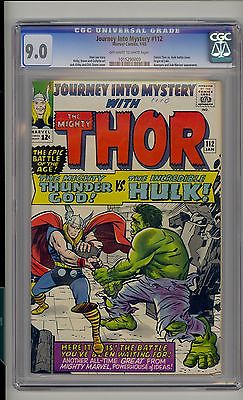 Journey into Mystery 112 CGC 90 VFNM Thor vs Hulk Unrestored Marvel Avengers