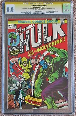 INCREDIBLE HULK 181 CGC 80 SS SIGNED x4  STAN LEE  TRIMPE  WEIN  ROMITA SR