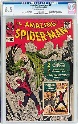 AMAZING SPIDERMAN 2 563 CGC 65 OWW  1st VULTURE