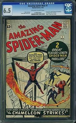 The Amazing SpiderMan 1 CGC 65 OWW ORIGIN 1ST CHAMELEON FANTASTIC FOUR