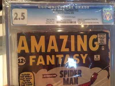 NR AMAZING FANTASY  15  ORIGIN SPIDERMAN  CGC  25  BLUE No reserve