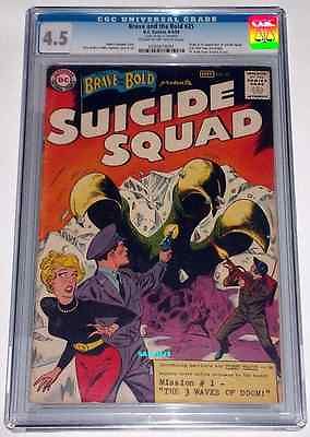 1959 BRAVE AND THE BOLD 25 CGC 45 1ST APPEARANCE SUICIDE SQUAD DC COMIC MOVIE