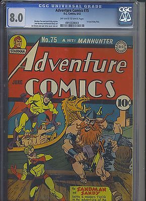 ADVENTURE COMICS 75 CGC VF 80 OWW 1st Thor coverstory by Kirby