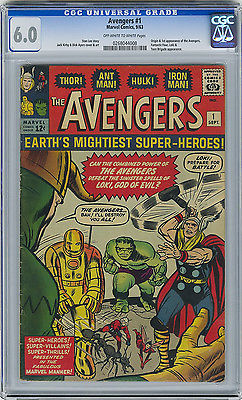 Avengers 1 CGC 60 OWW 1st app  Origin Kirby Loki Lee Marvel Silver Age Comic