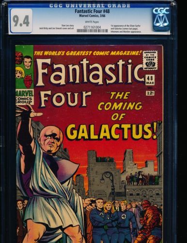 Fantastic Four  48  1st Silver Surfer  Galactus CGC 94 WHITE Pgs