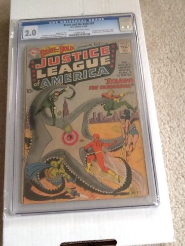 BRAVE AND THE BOLD 28 CGC 20 FIRST JUSTICE LEAGUE OF AMERICA