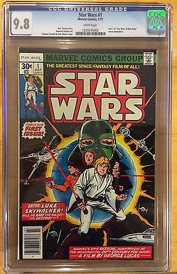 STAR WARS 1 CGC 98 1977 FIRST PRINT BLUE LABEL WHITE PAGES