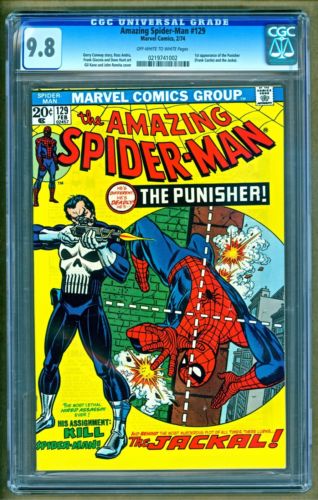 Amazing SpiderMan 129 1974 Marvel 1st appearance of Punisher Jackal CGC 98