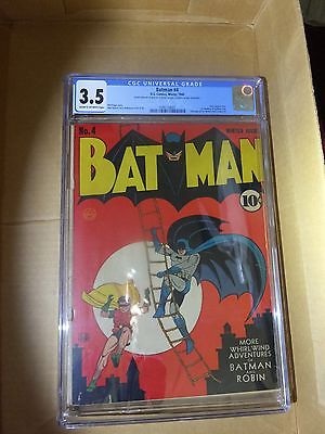 Batman No 4 Winter 1941  CGC 35 First time on the market 