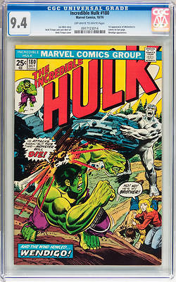 Hulk 180 CGC 94 1974 1st Wolverine Cameo XMen Movie C3 1 914 cm