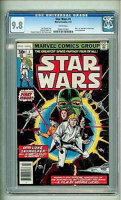 STAR WARS 1 CGC 98 WHITE PAGES 1977 FIRST PRINTING MARVEL COMICS