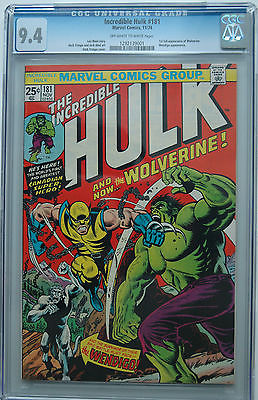 The Incredible Hulk 181 Nov 1974 Marvel CGC Graded 94 OffWhite to White