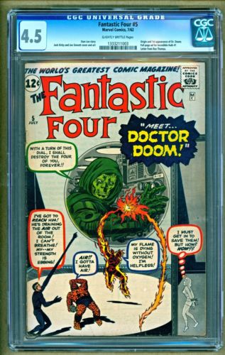 Fantastic Four 5 1962 Marvel Comics 1st appearance Dr Doom Key Issue CGC 45
