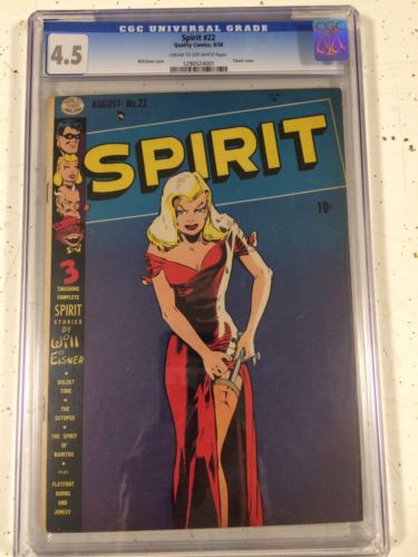 Cgc 45 Spirit 22 Quality 1950 Will Eisner Classic Cover